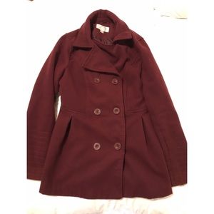 Burgundy Target pea coat